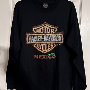 Harley-Davidson Long Sleeve Shirt - Cancun Mexico - Mint Condition Vintage